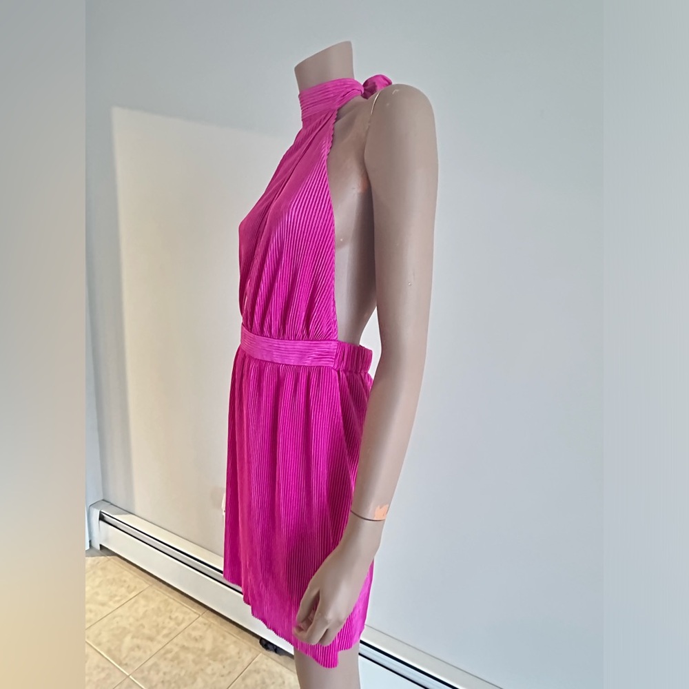 Hot Pink Open Back Dress